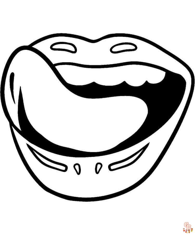 Free Mouth coloring pages for kids