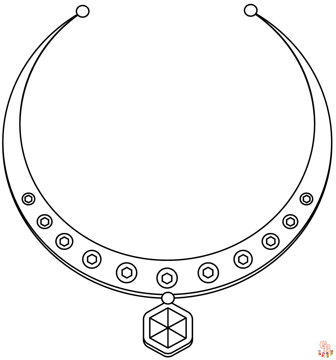 Free Necklace coloring pages for kids