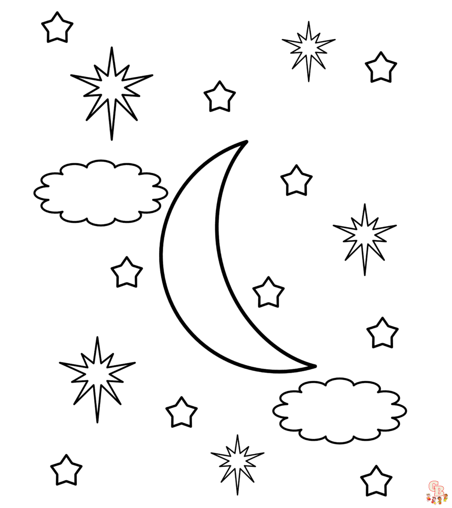 Night Sky Coloring Pages