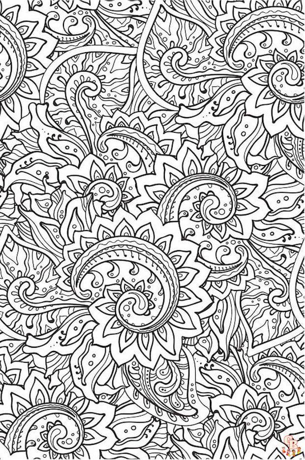 Free Paisley coloring pages for kids