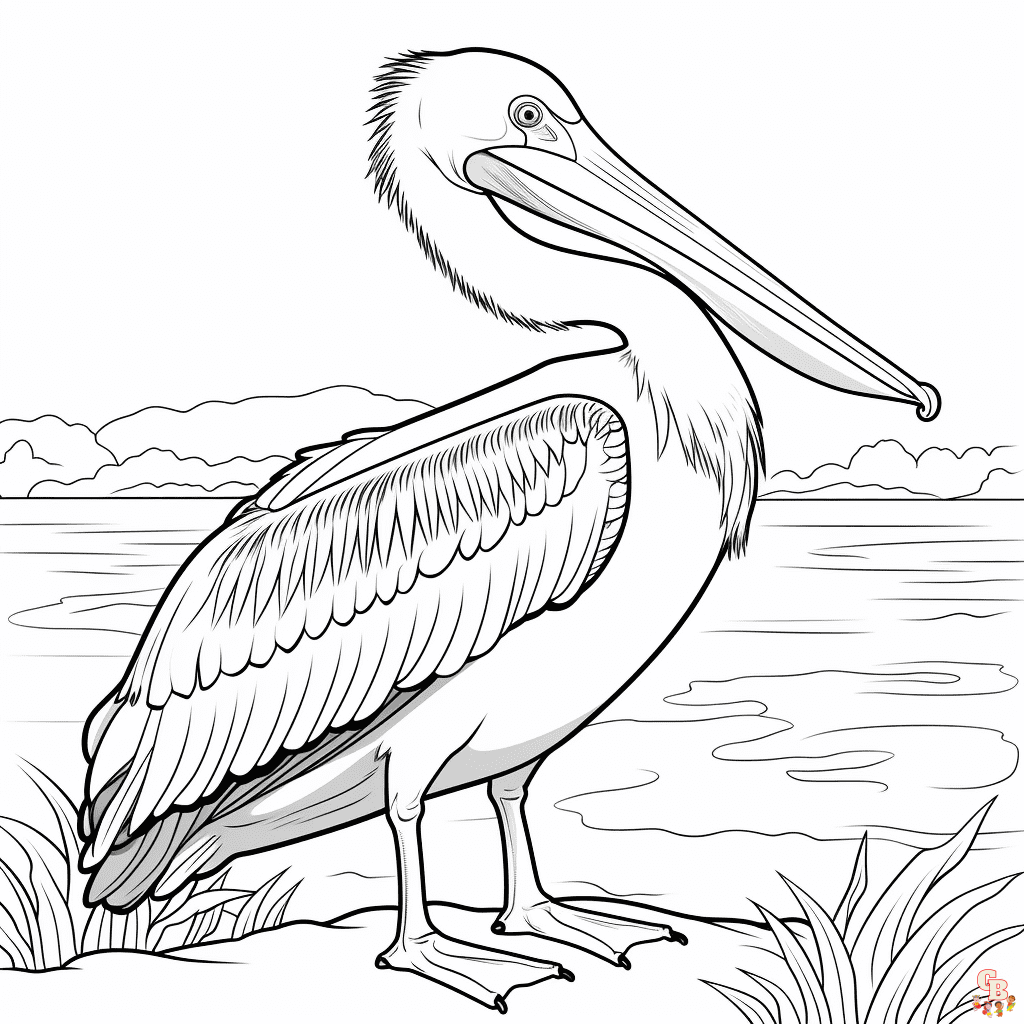 Free Pelican coloring pages for kids