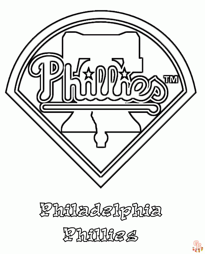 Free Phillies coloring pages for kids