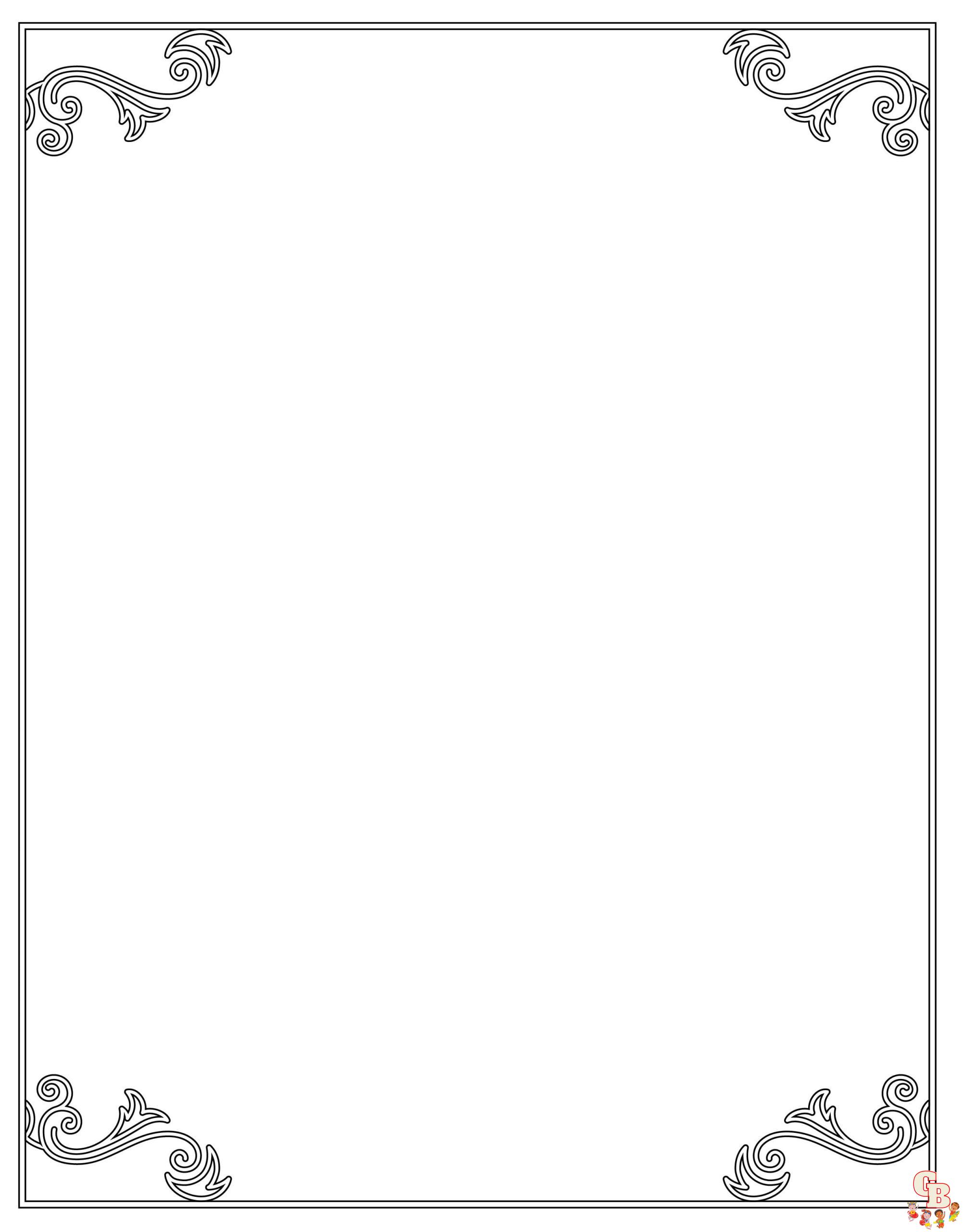 Free Picture frame coloring pages for kids