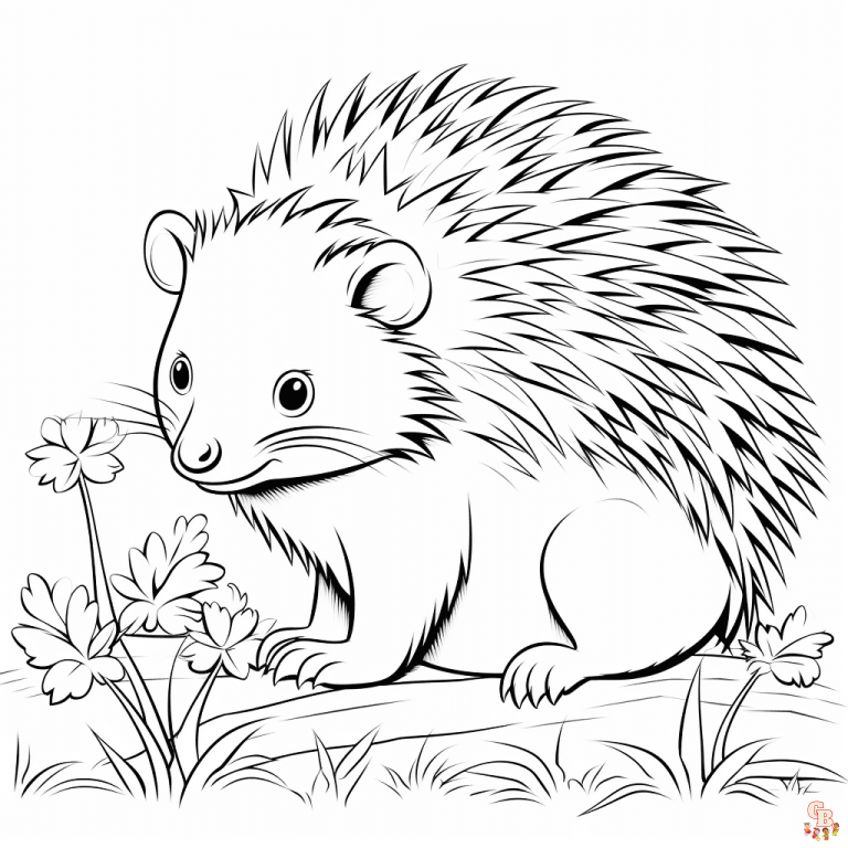 Printable Porcupine Coloring Pages Free For Kids And Adults