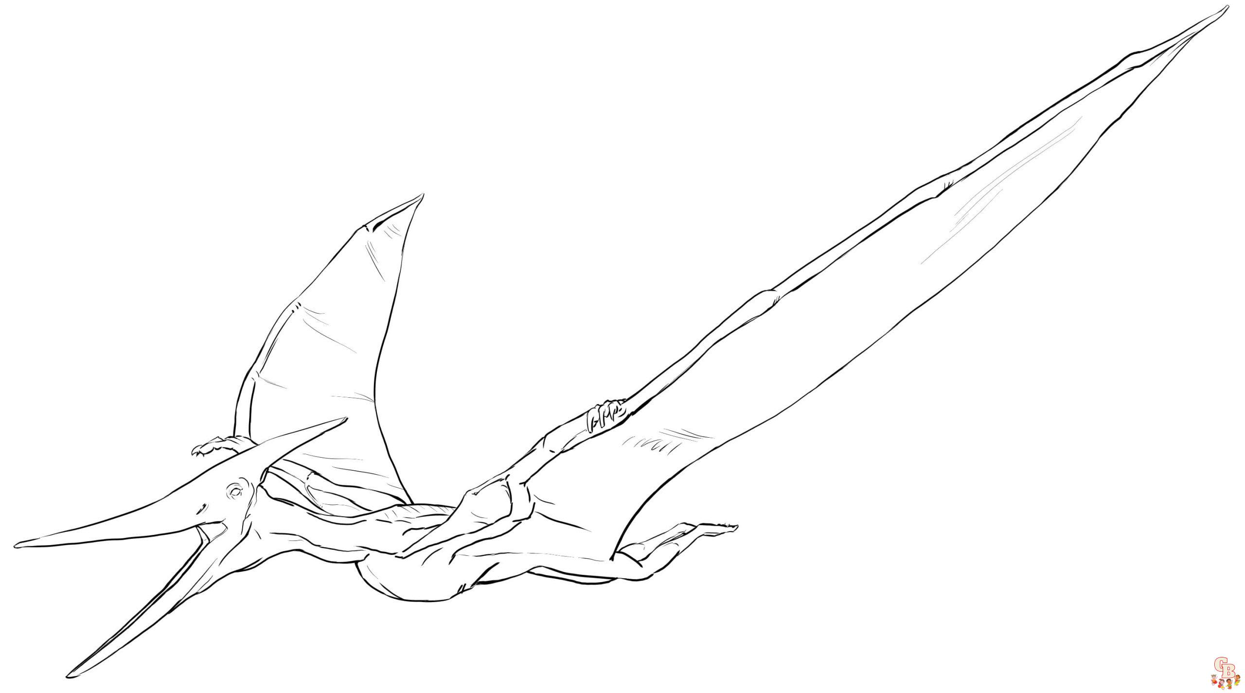 Free Pteranodon coloring pages for kids