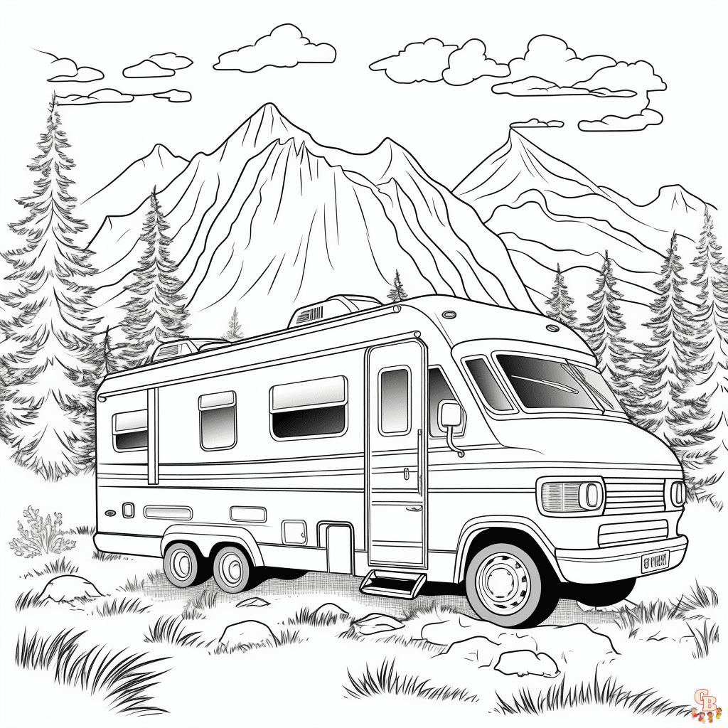 Free RV coloring pages for kids