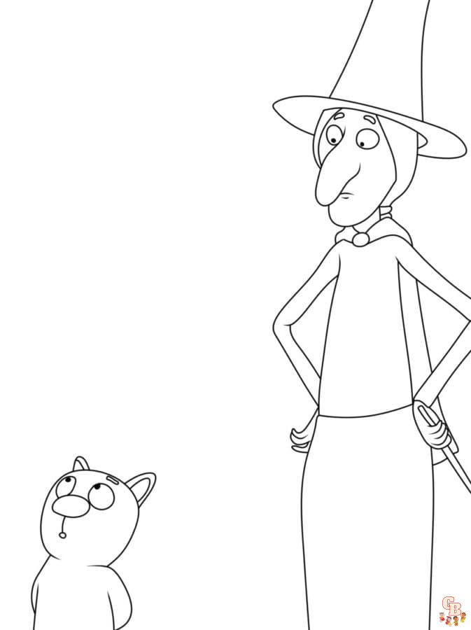 Free Room on the Broom coloring pages for kids