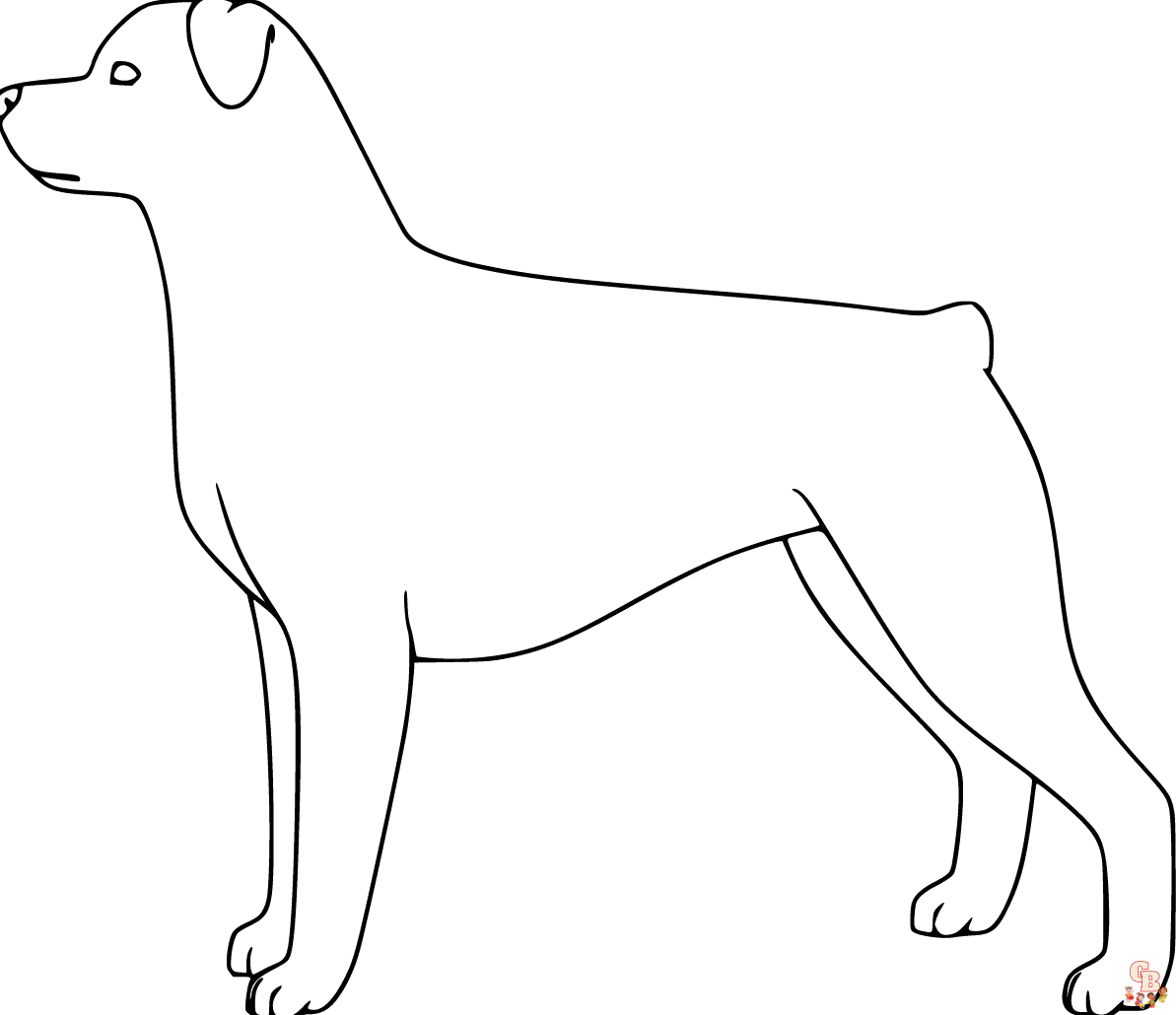 Free Rottweiler coloring pages for kids