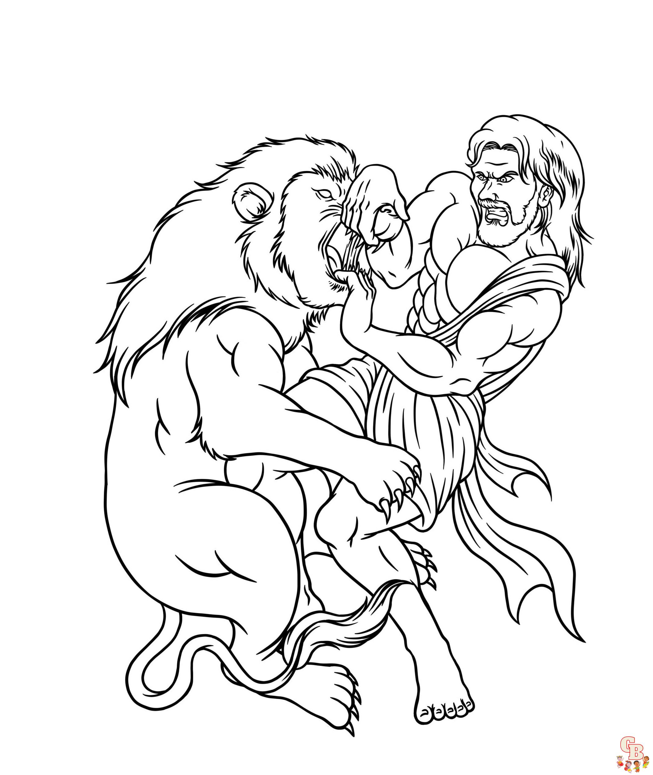 Free Samson coloring pages for kids