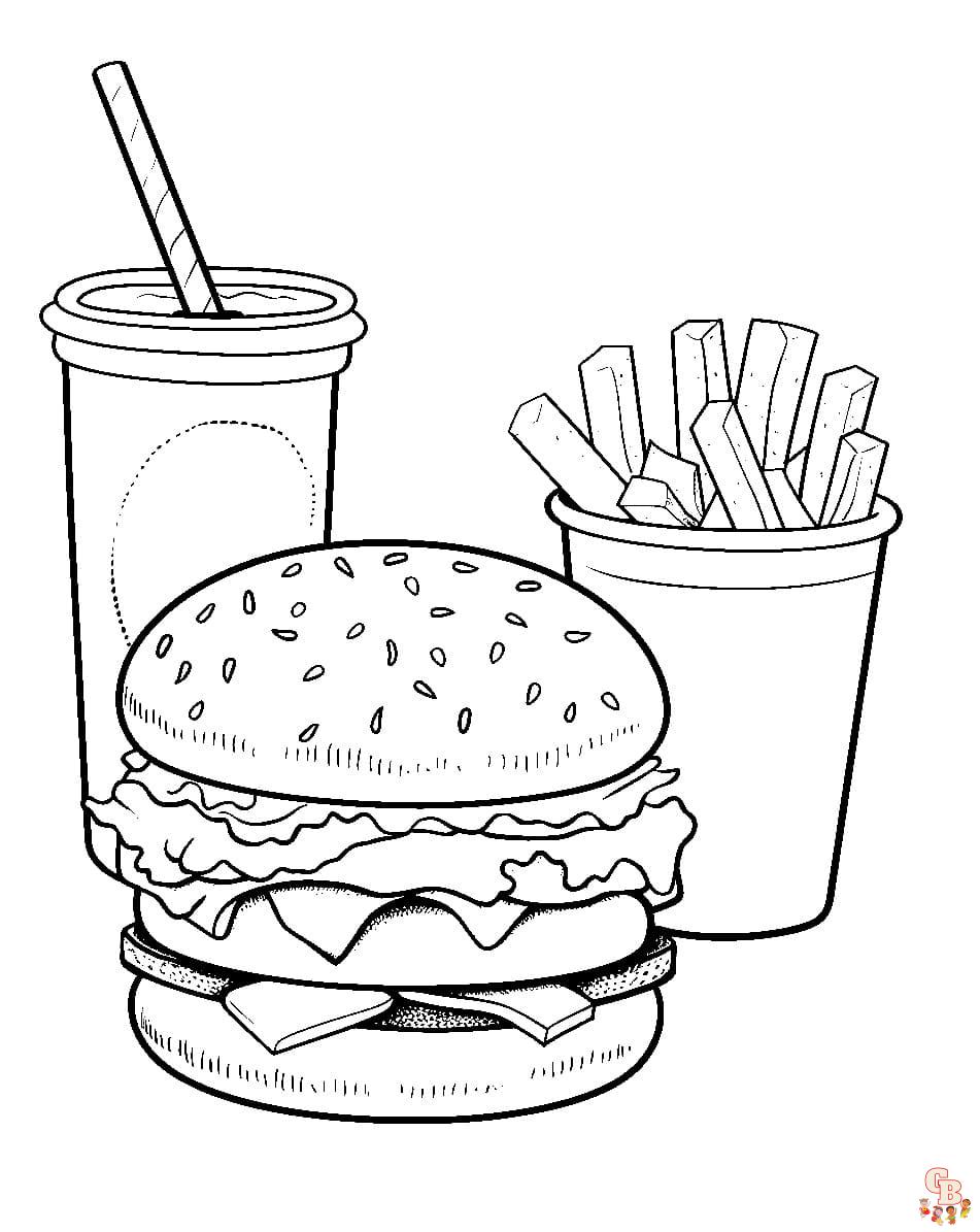 Free Snack coloring pages for kids