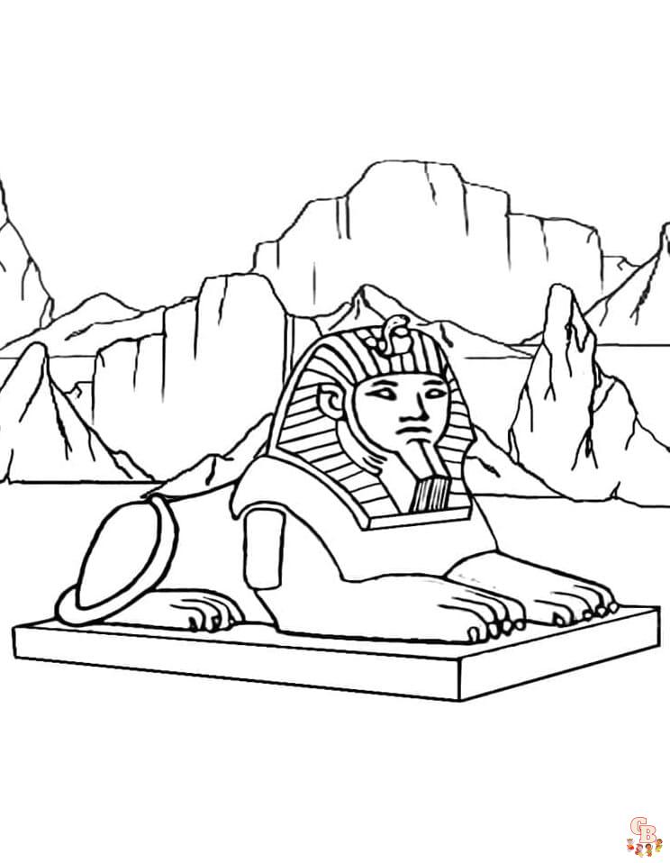 Free Sphinx coloring pages for kids