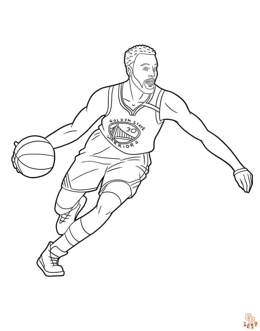 Free Stephen Curry coloring pages for kids