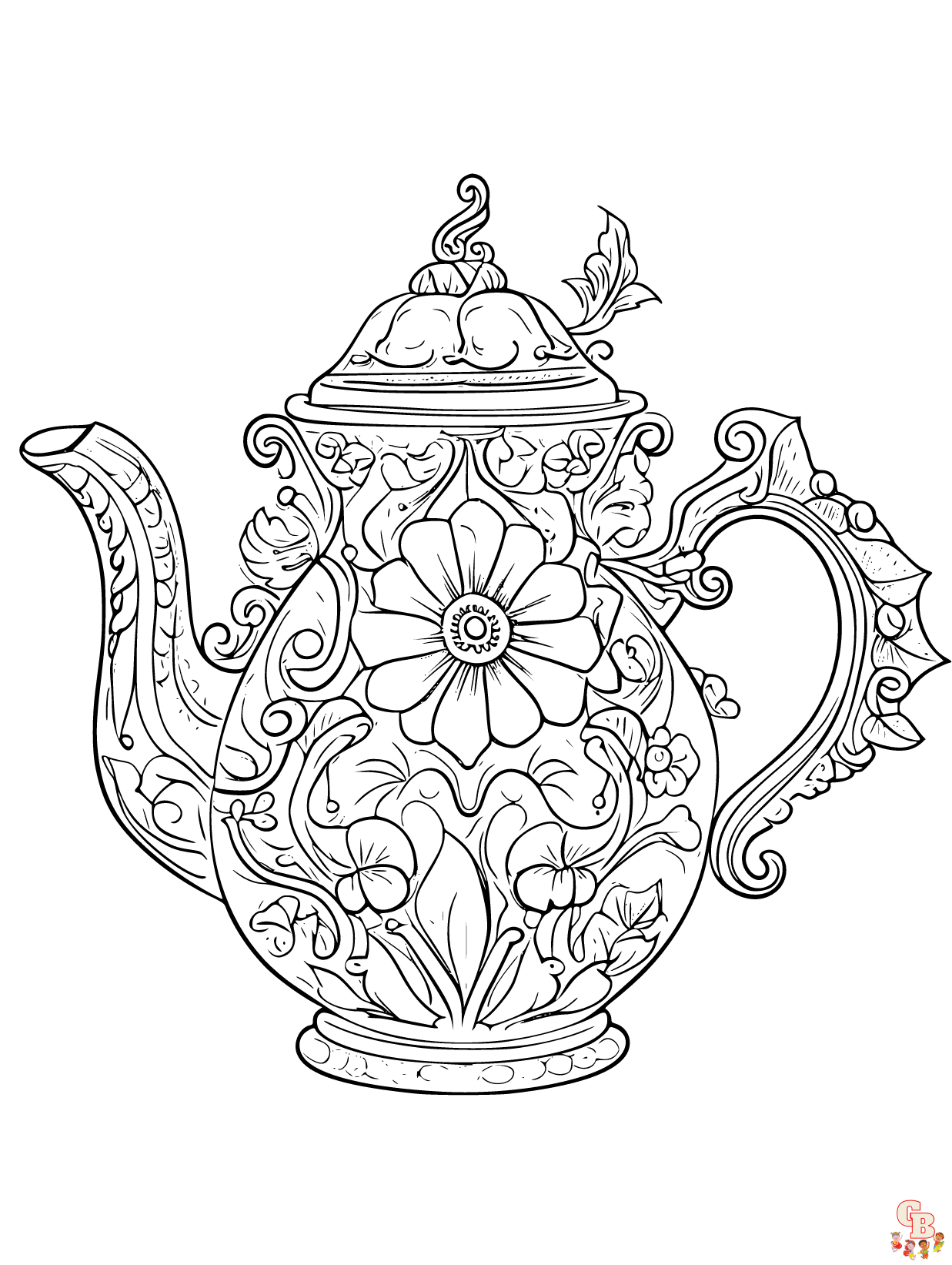 Teapot Coloring Pages