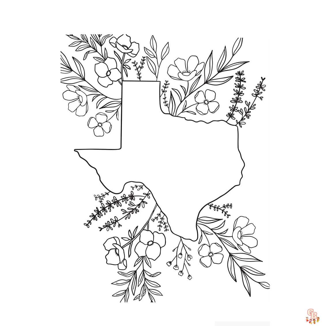 Free Texas coloring pages for kids