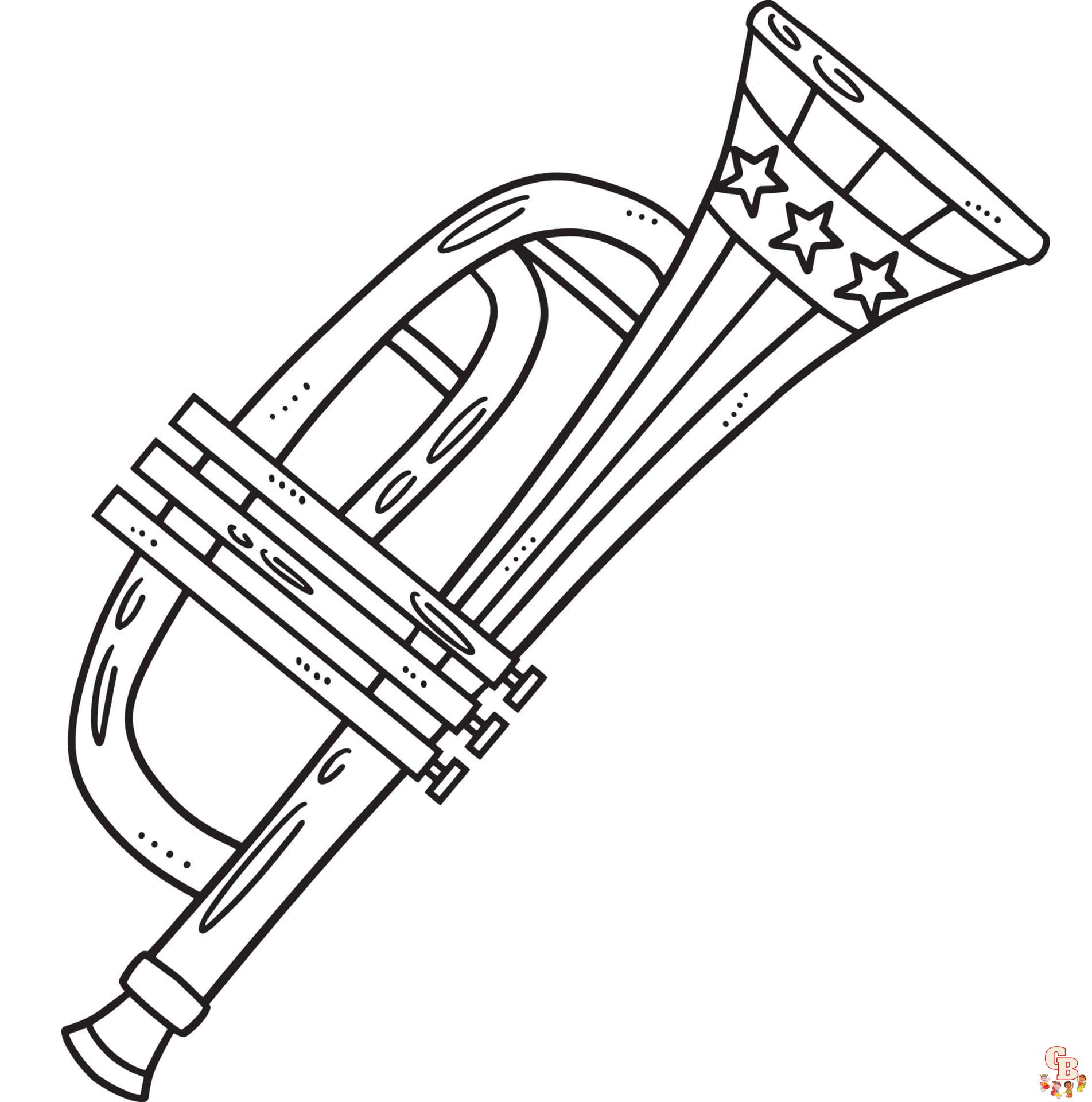 Free Trumpet coloring pages for kids