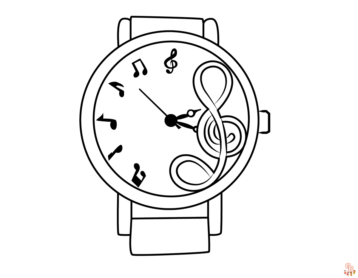 Free Watch coloring pages for kids