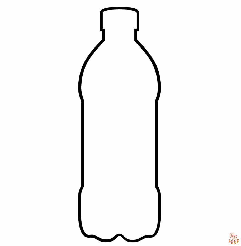 Free Water bottle coloring pages for kids