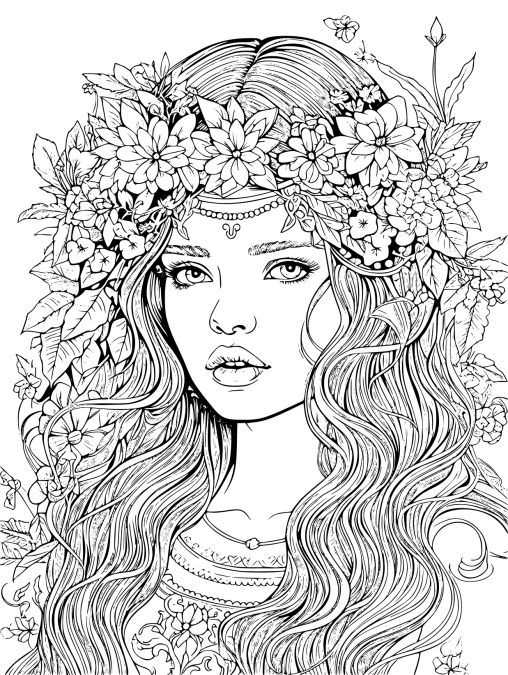 Printable Women Coloring Pages Free For Kids And Adults