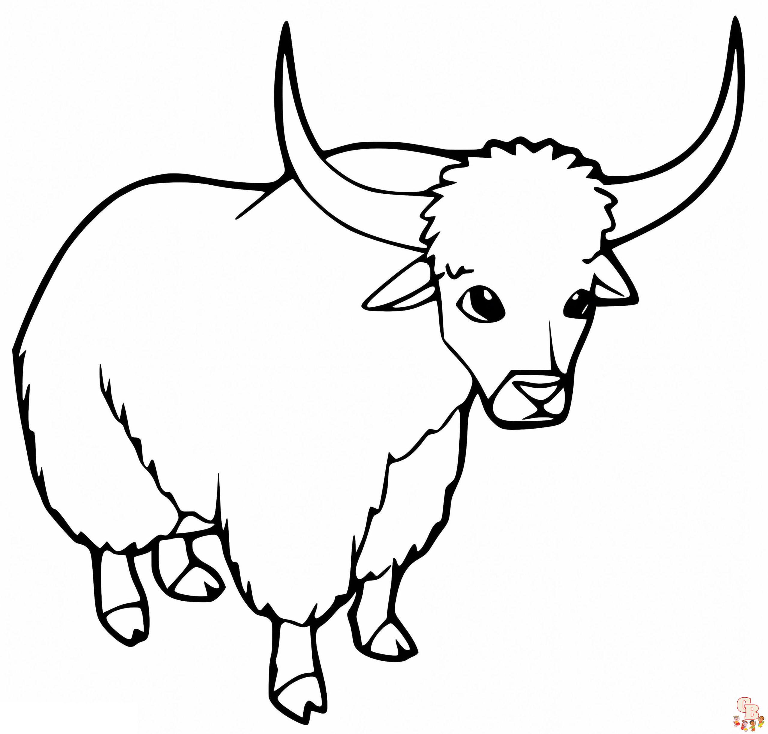 Free Yak coloring pages for kids