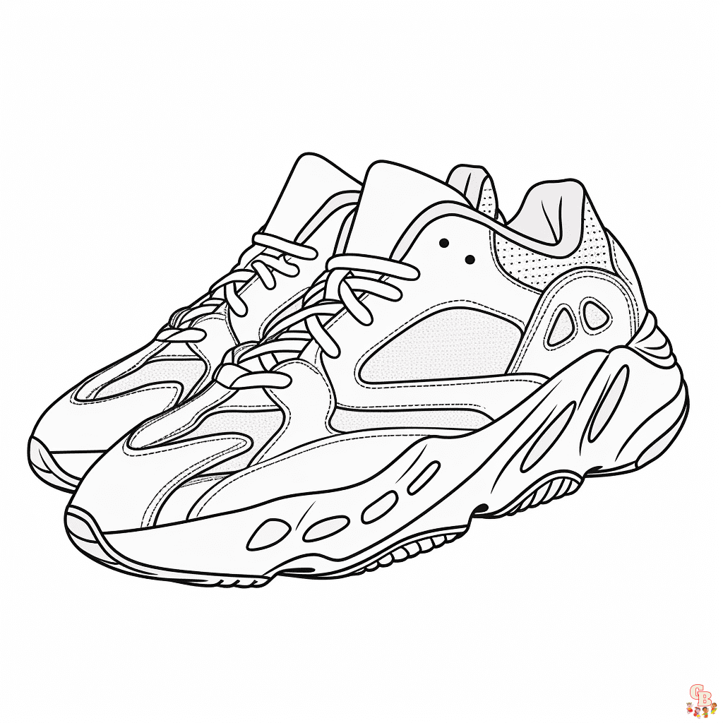 Free Yeezy coloring pages for kids