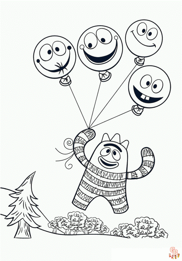 Free Yo Gabba Gabba coloring pages for kids