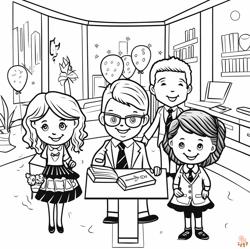 Free administrative professionals day coloring pages for kids