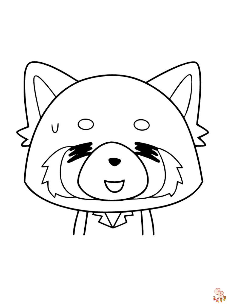 Free aggretsuko coloring pages