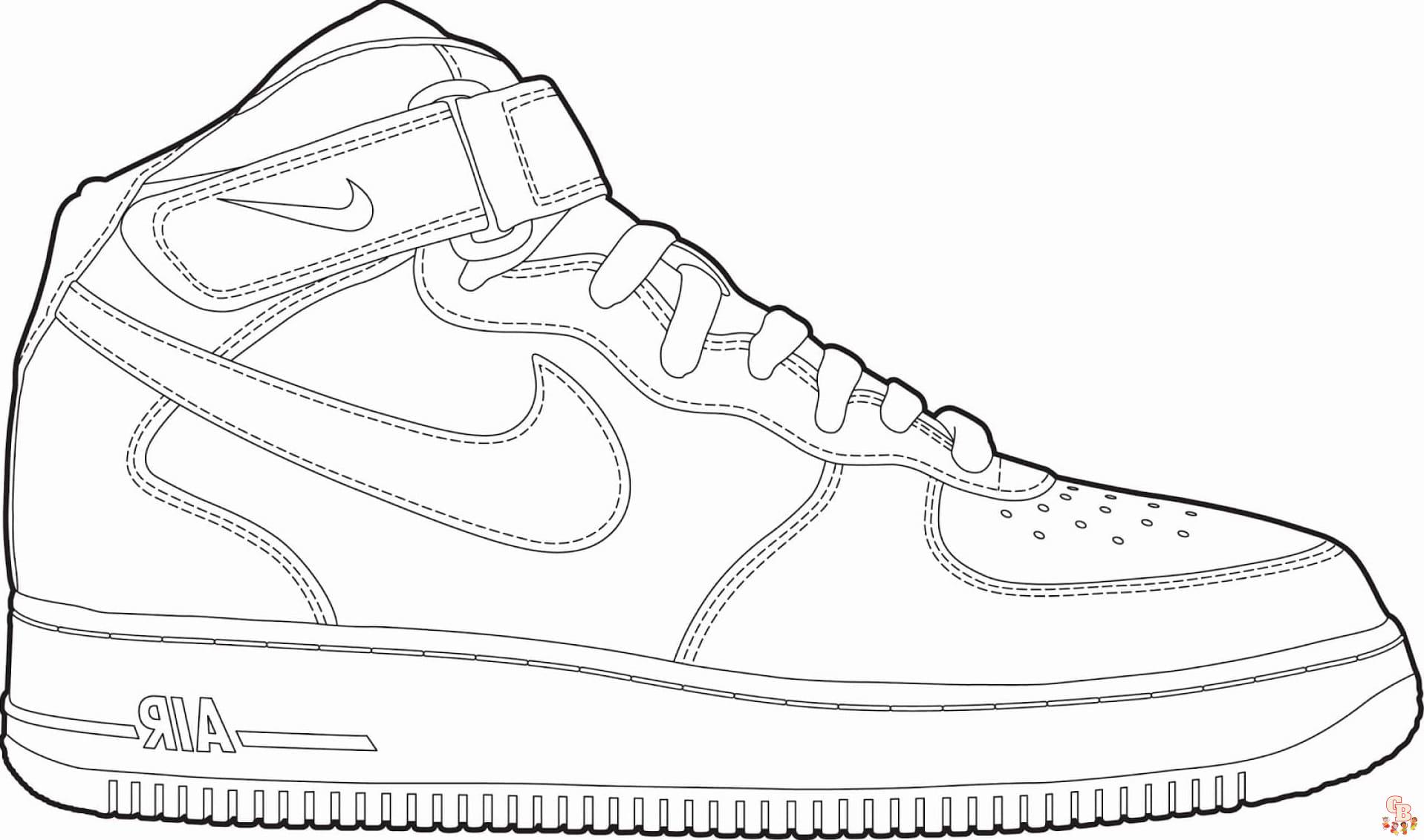 Free air force 1 coloring pages for kids