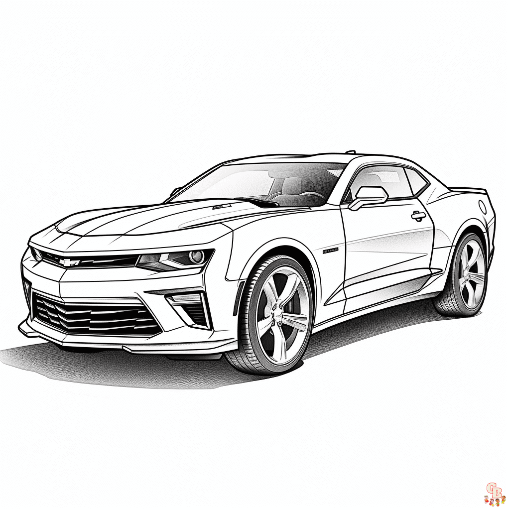 Free camaro coloring pages for kids