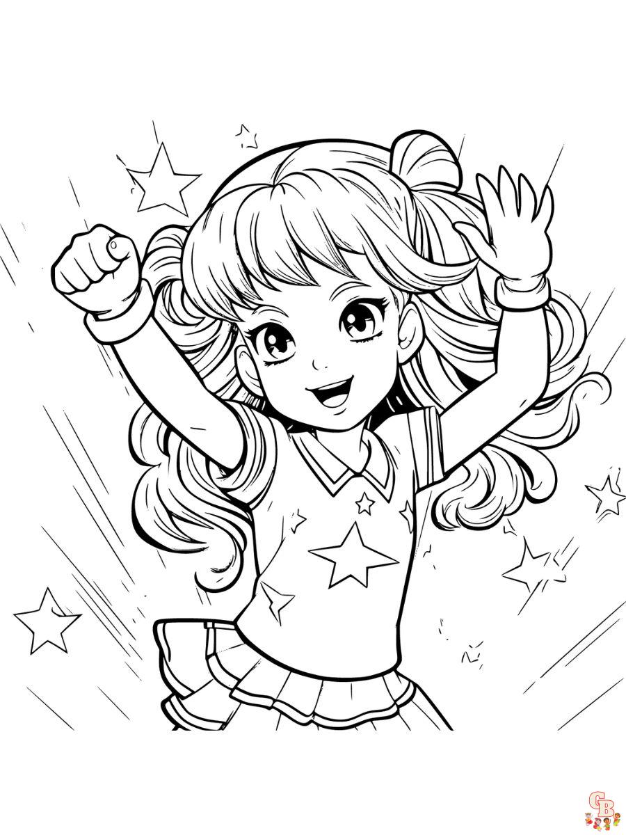 Free cheerleader coloring pages