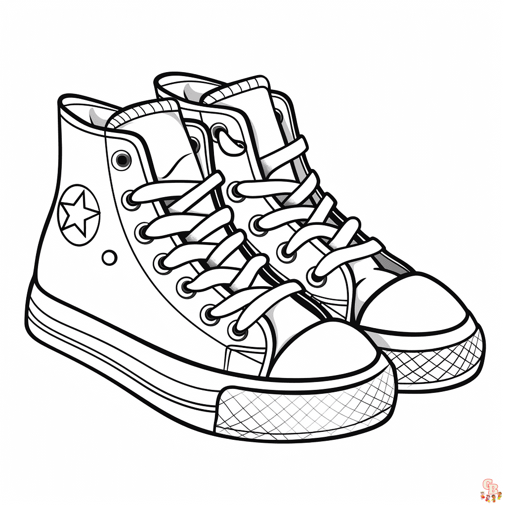 P ginas para colorear de Converse imprimibles gratis para ni os y