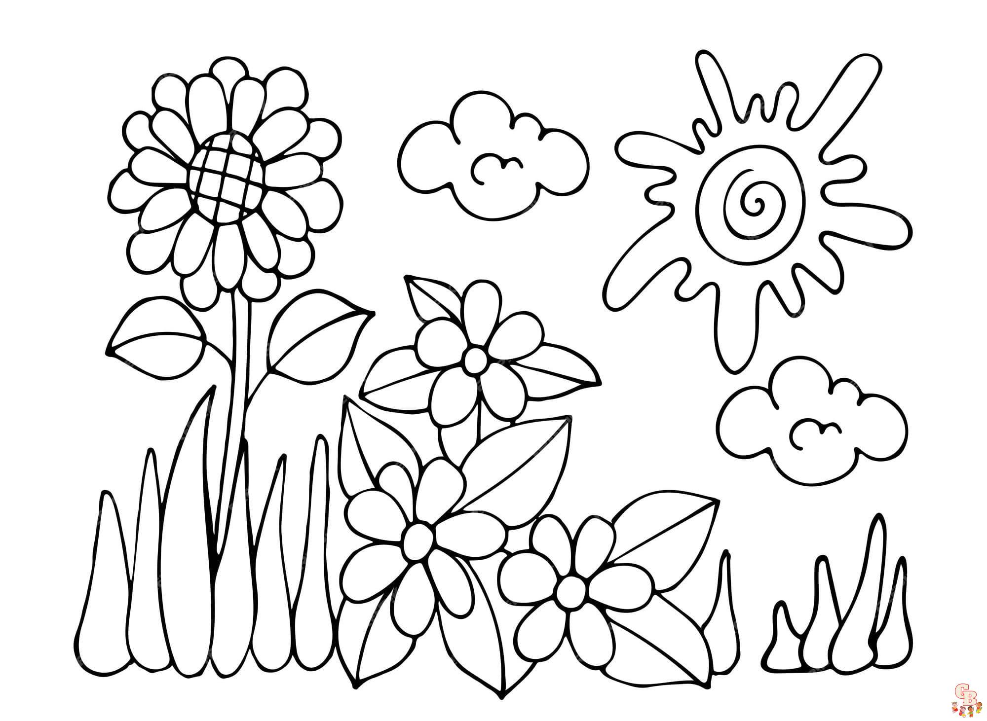Grass Coloring Pages
