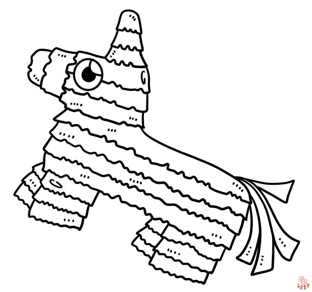 Free pinata coloring pages for kids