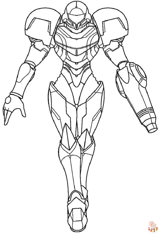 Free samus coloring pages for kids