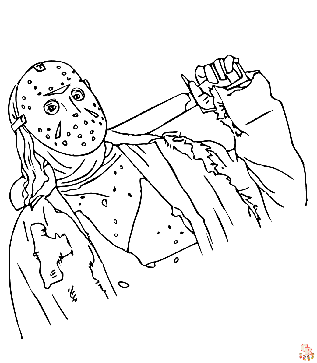 Friday the 13th Coloring Sheets Free
