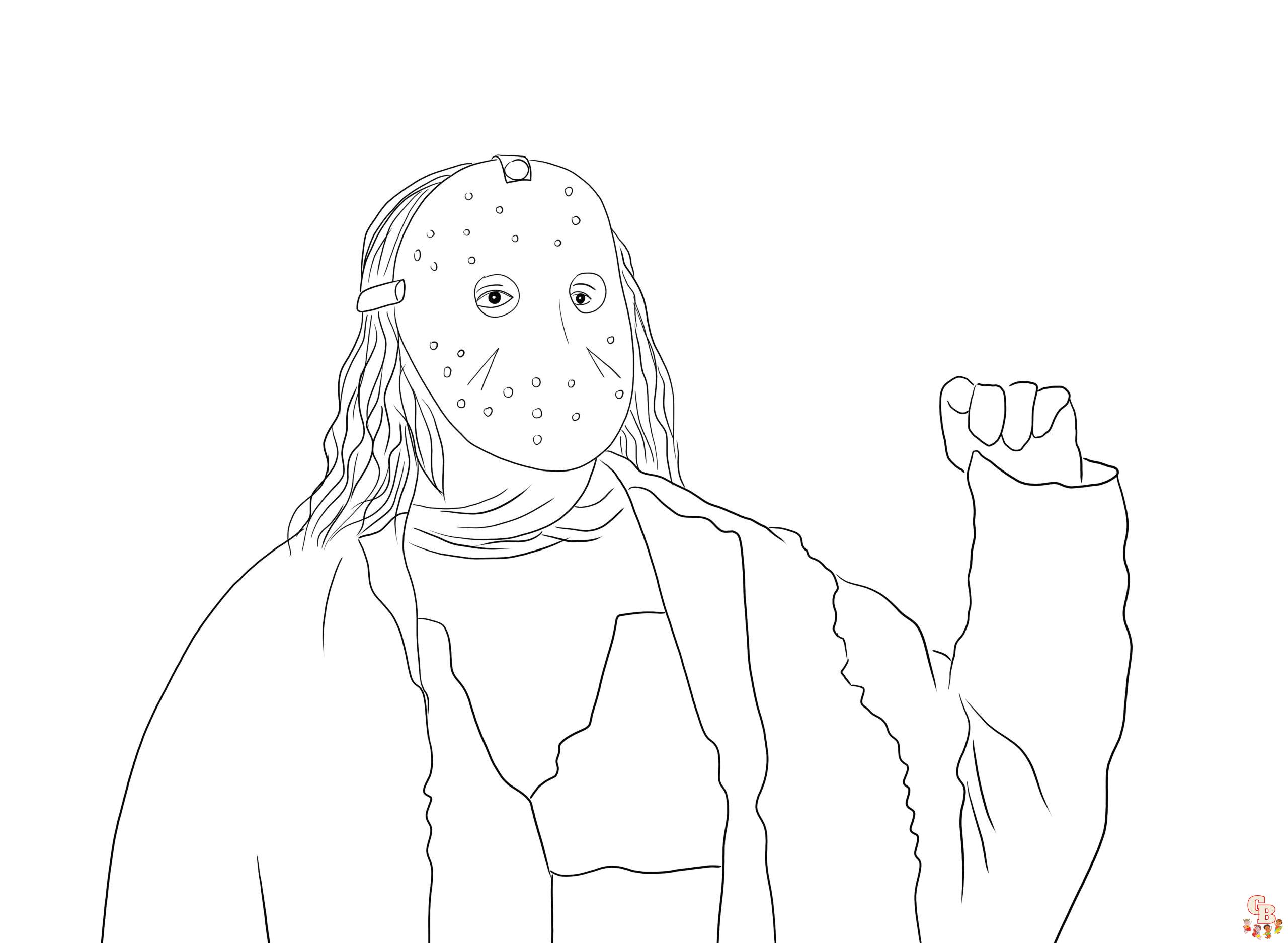 Friday the 13th Coloring Sheets