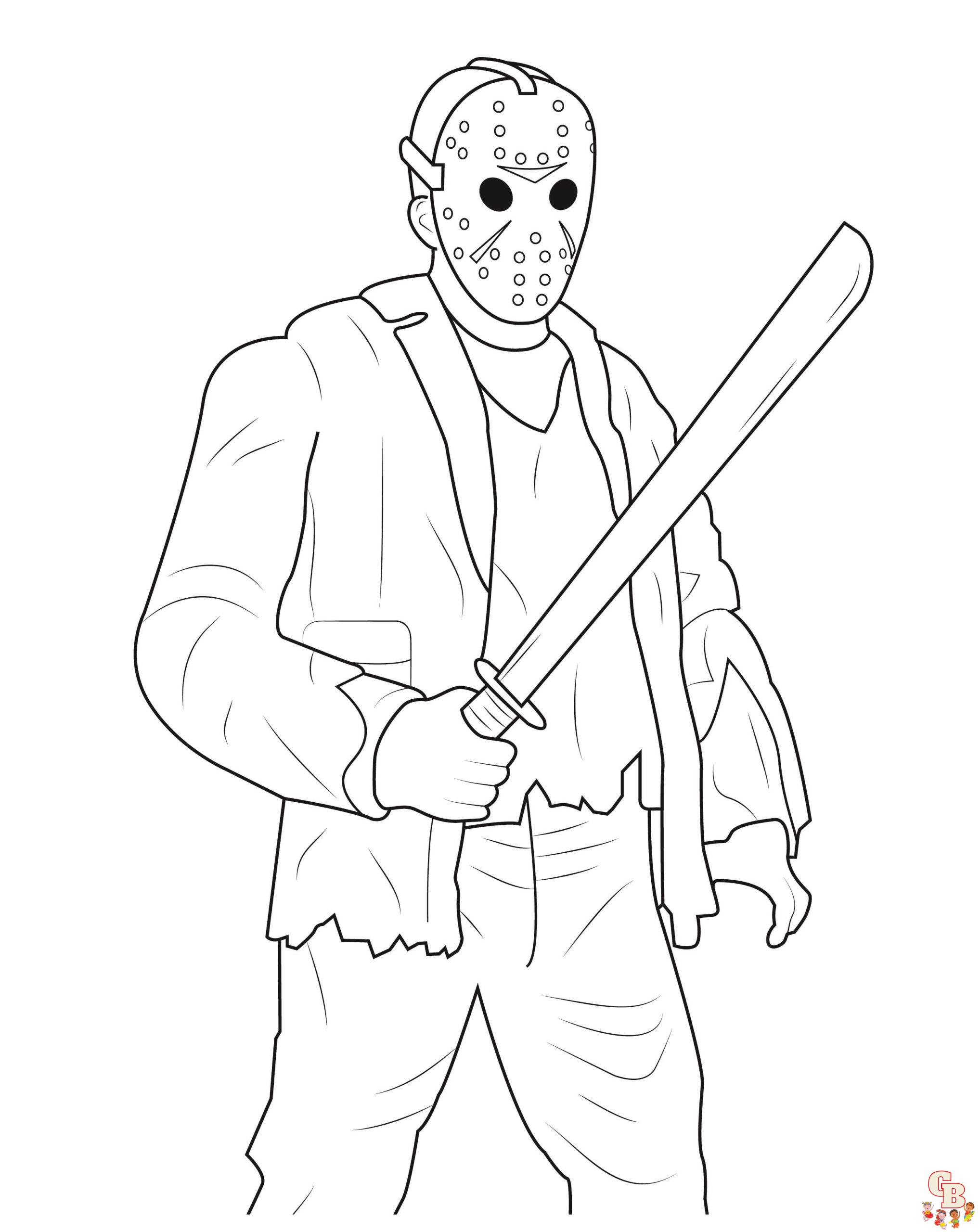 Friday the 13th coloring pages printable free