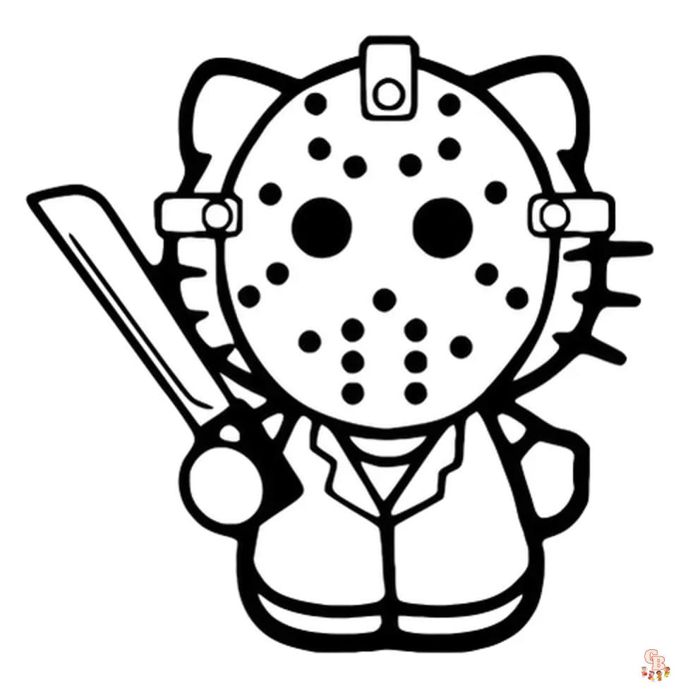 Friday the 13th coloring pages printable