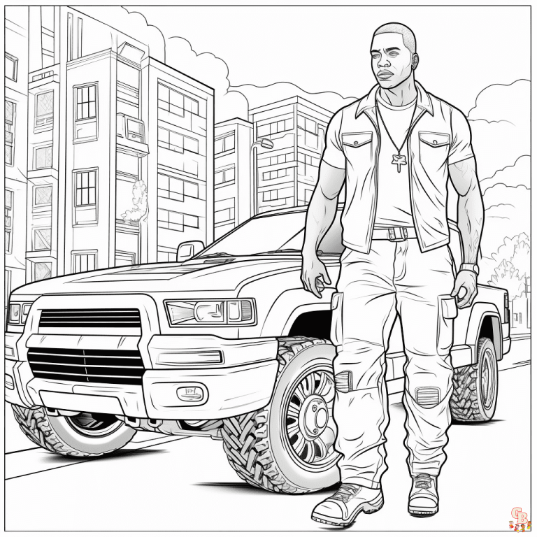 Printable GTA Coloring Pages Free For Kids And Adults