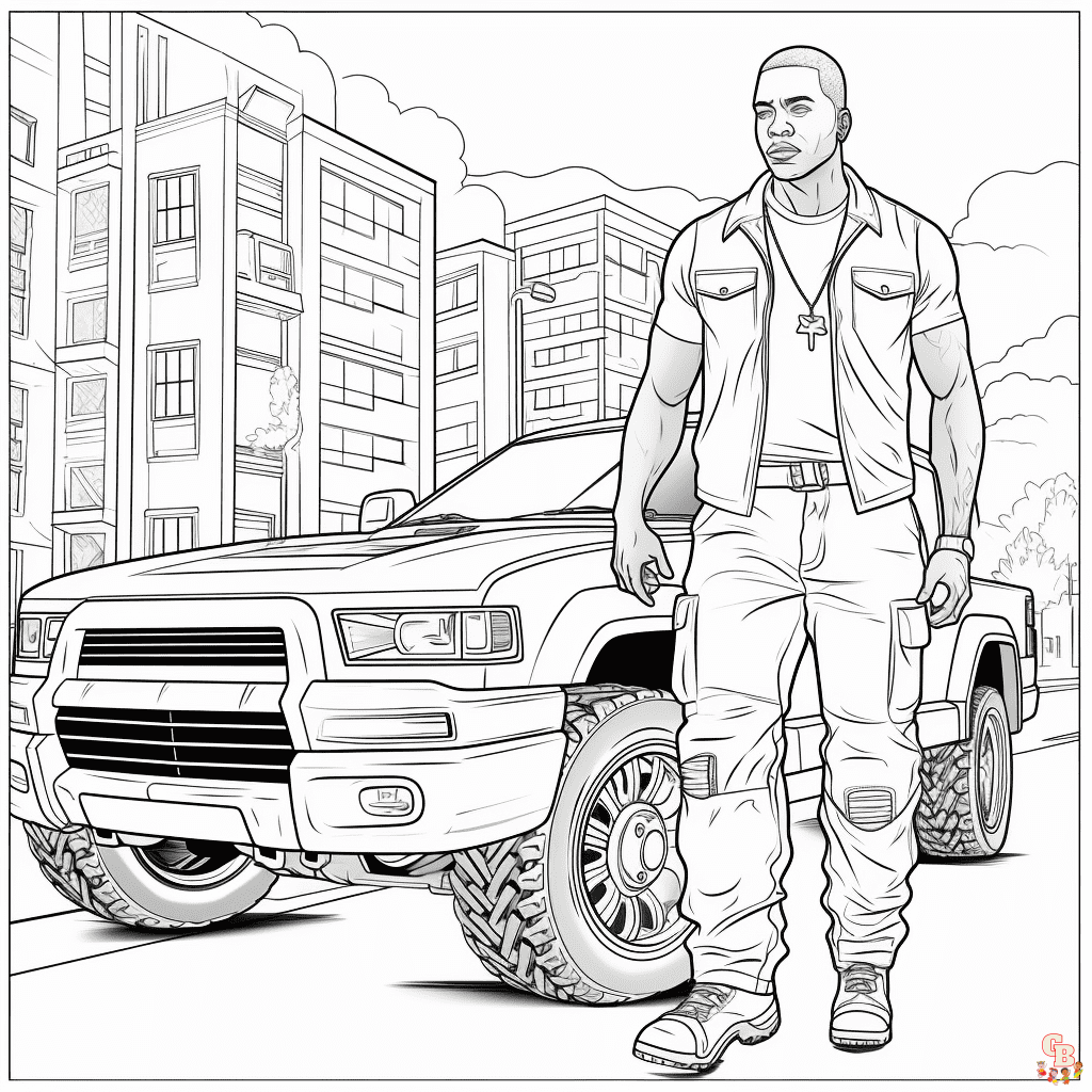 GTA coloring pages free