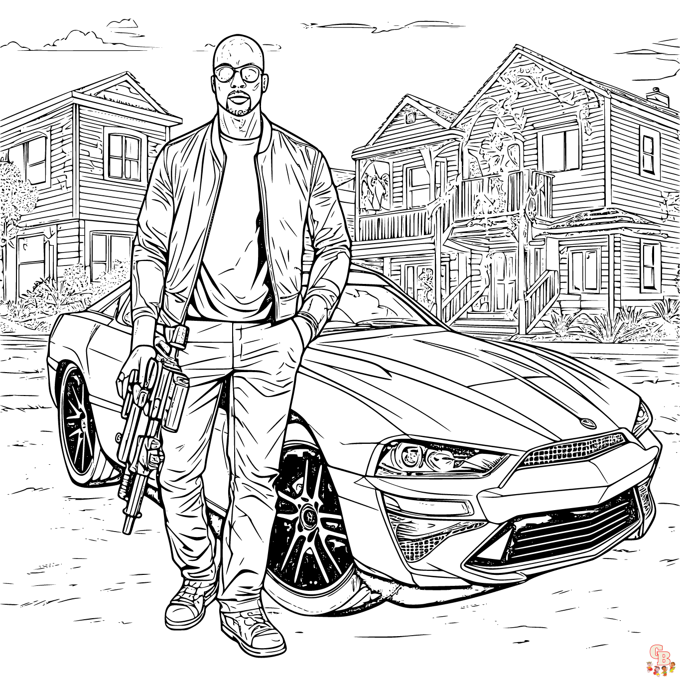 GTA coloring pages printable free