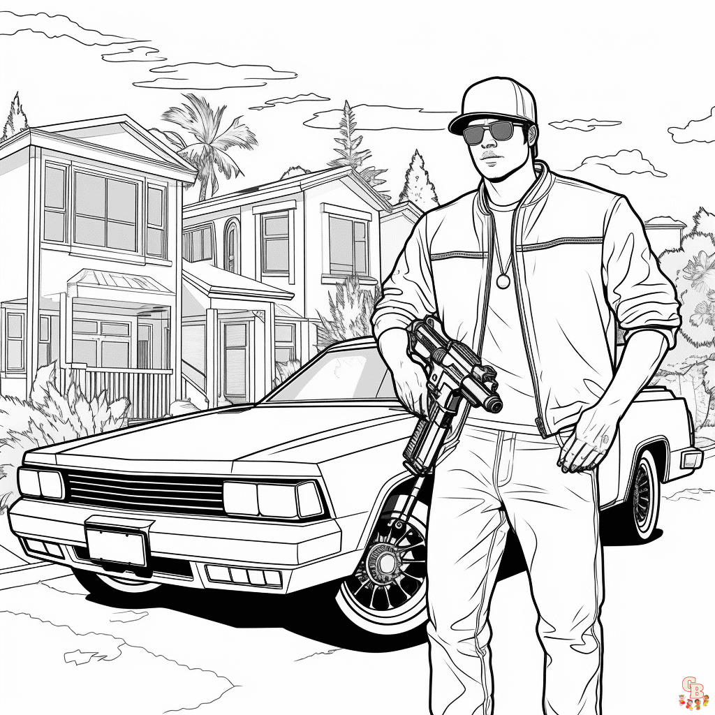 GTA coloring pages to print