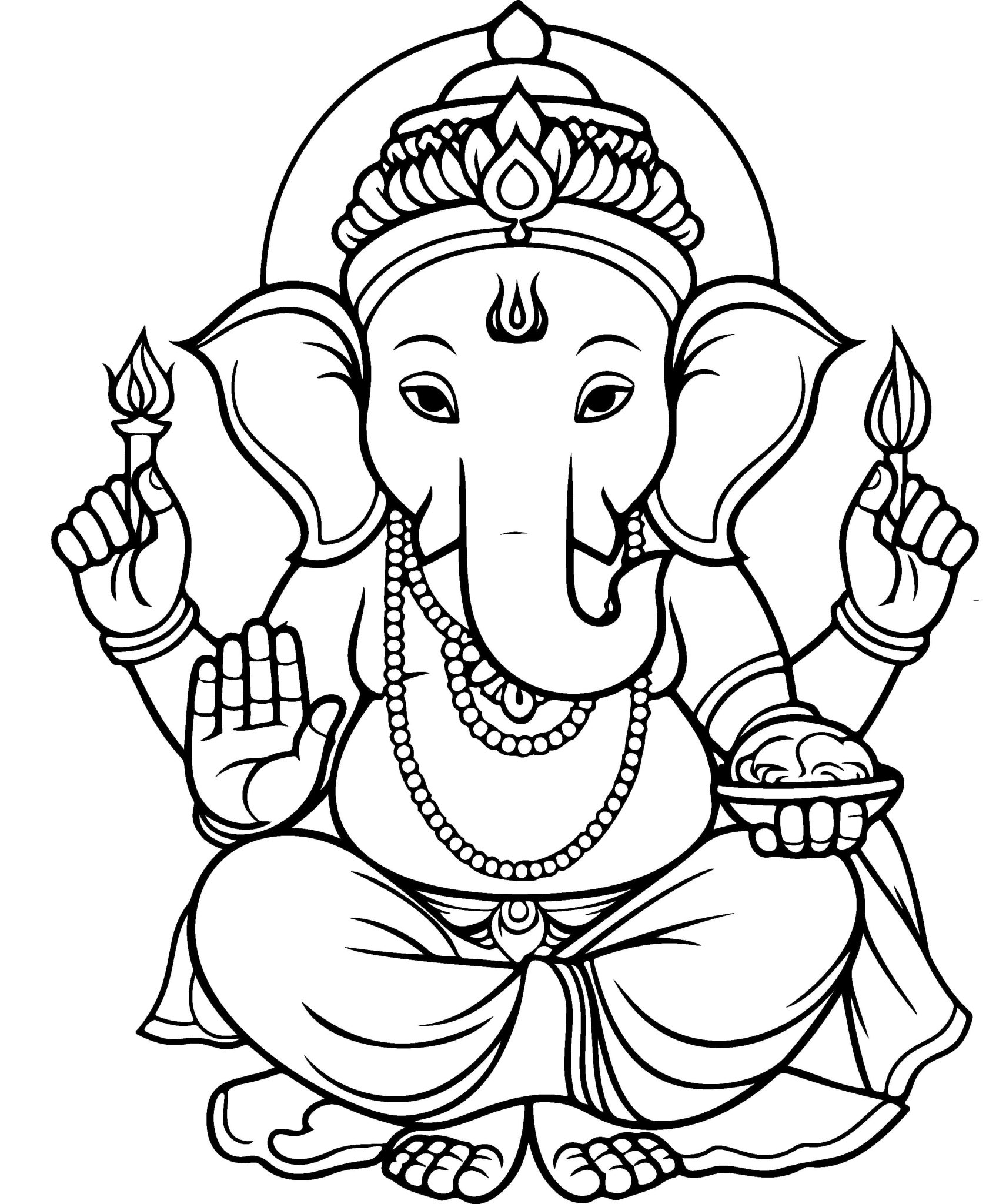 Printable Ganesha Coloring Pages Free For Kids And Adults