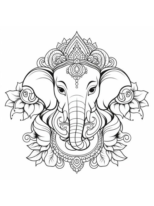 Printable Ganesha Coloring Pages Free For Kids And Adults Printable Ganesha Coloring Pages Free For Kids And Adults