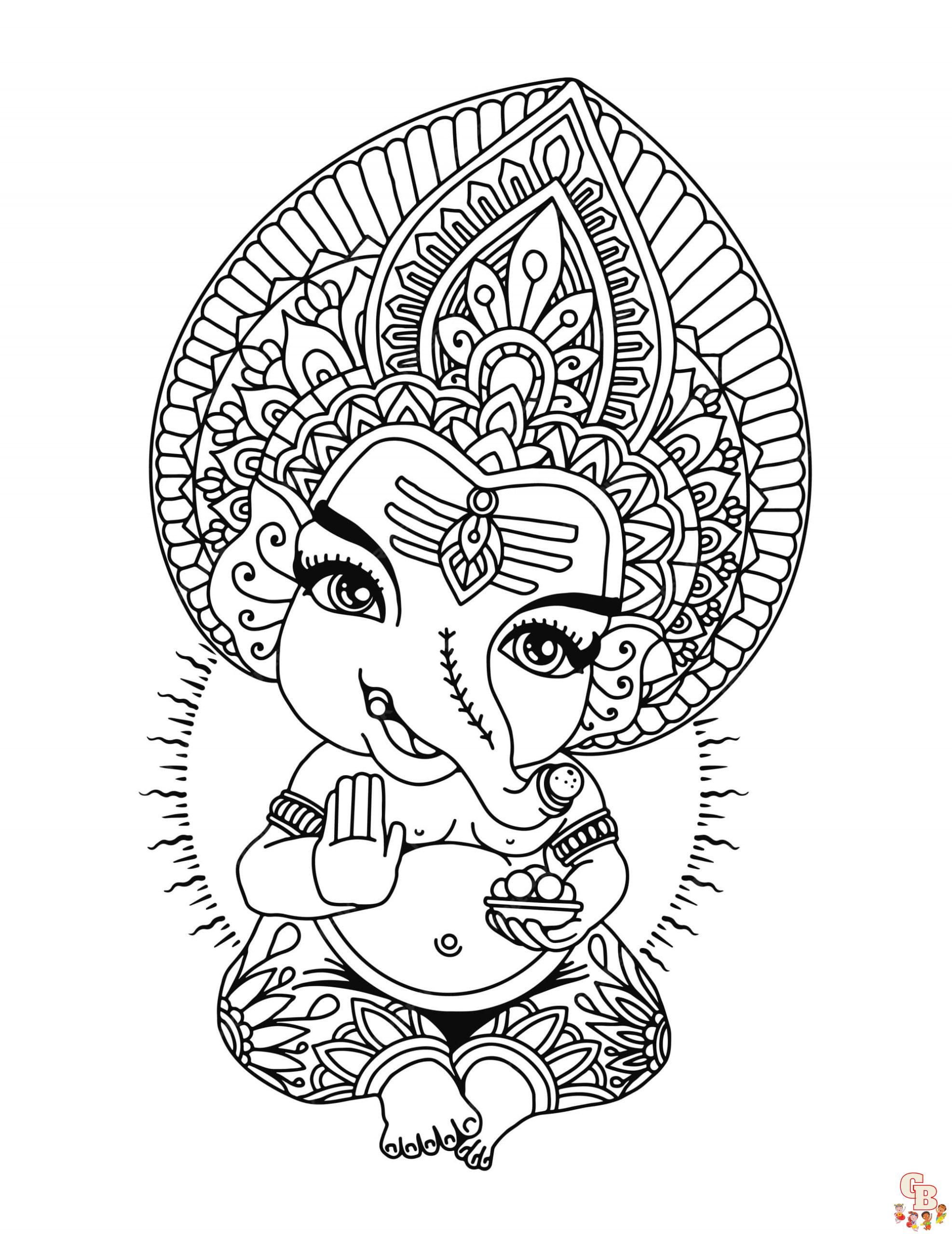 Ganesha coloring pages free