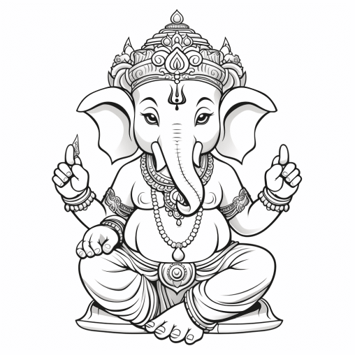 Printable Ganesha Coloring Pages Free For Kids And Adults