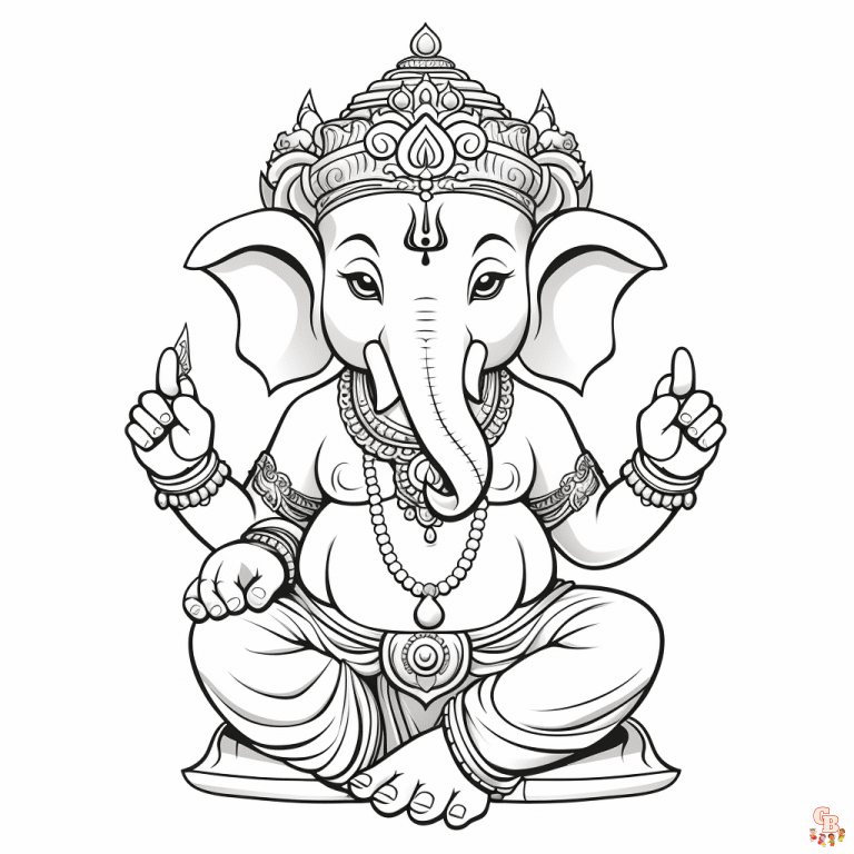 Printable Ganesha Coloring Pages Free For Kids And Adults