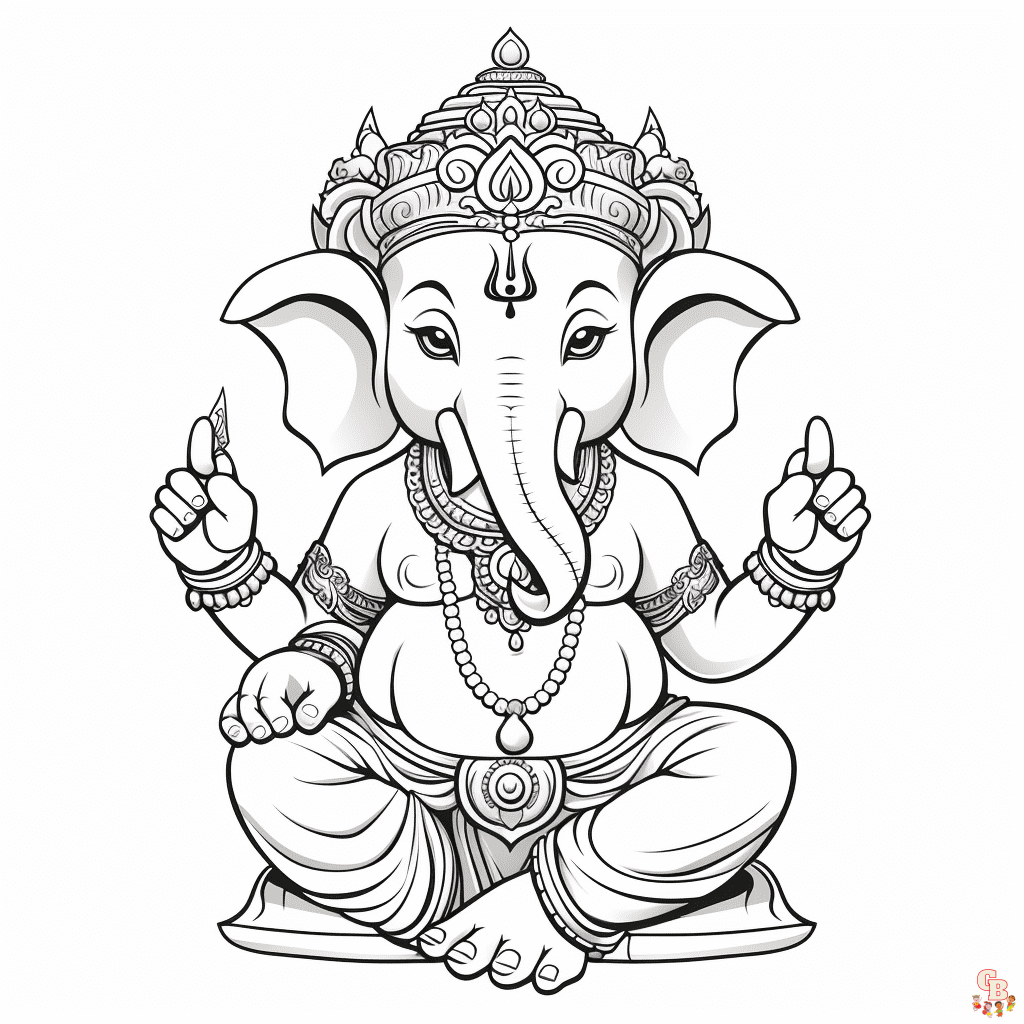 Ganesha coloring pages printable