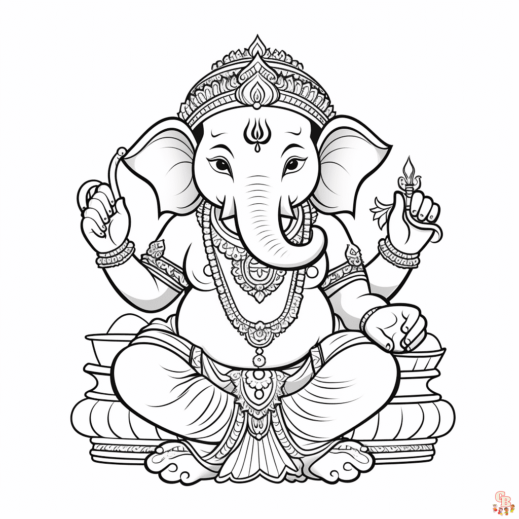Ganesha coloring pages to print