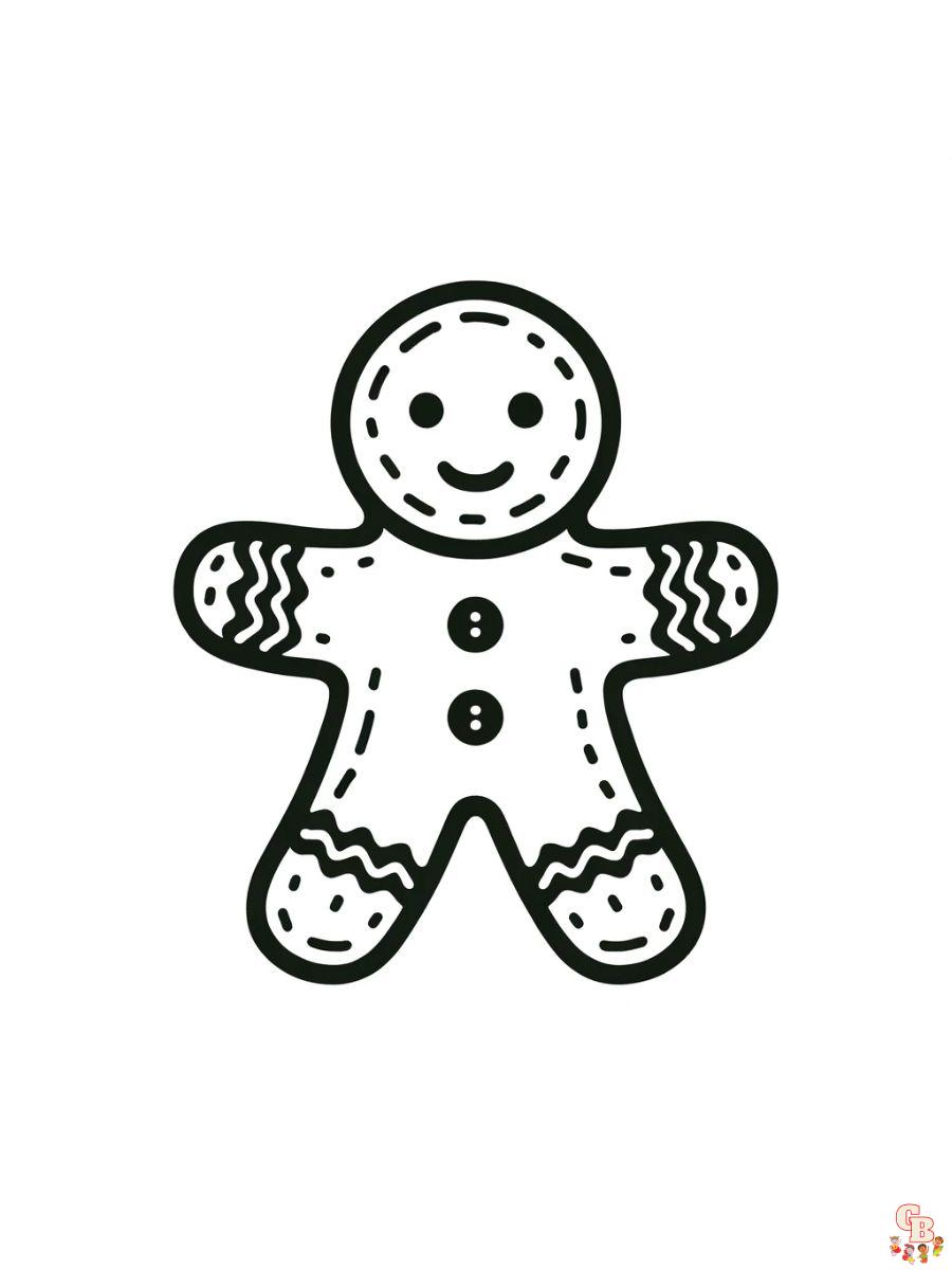 Gingerbread man coloring pages for kids